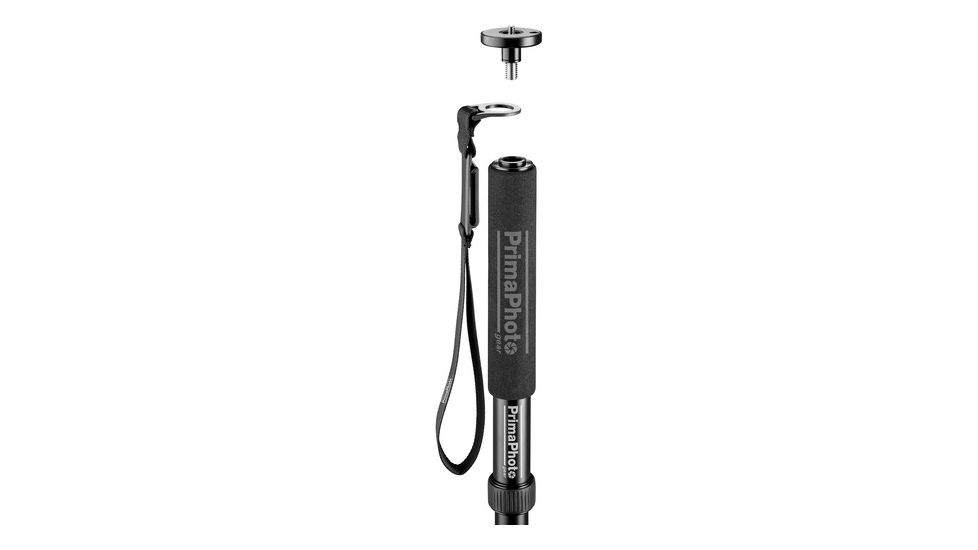 Monopod w/Rubber Foot &amp; Spike, Black