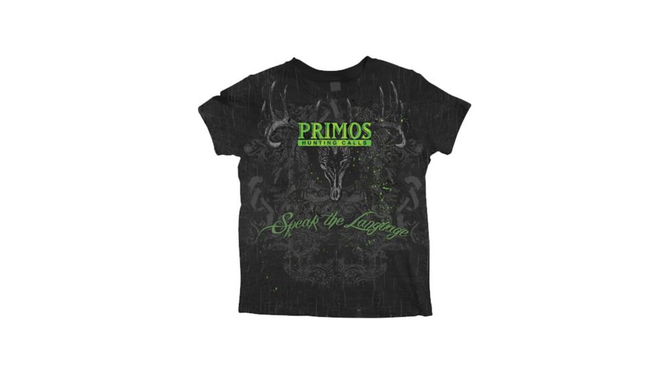 Primos Hunting AOP Deer Short Sleeve T-Shirt - Green/Black, Extra Large 53518