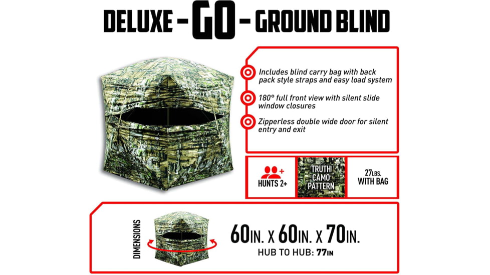Primos Hunting Double Bull Deluxe GO Blind, Camo, 65156