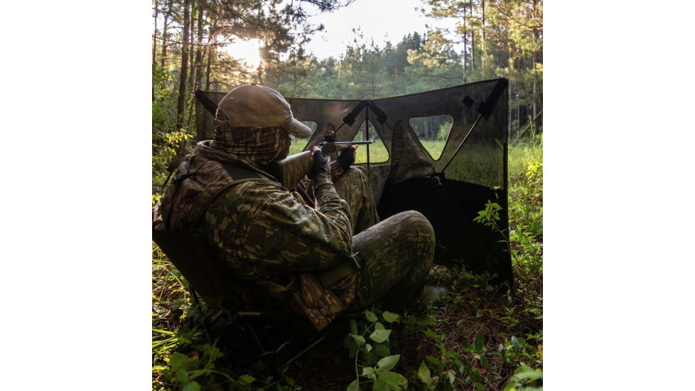 Primos Hunting Double Bull SurroundView Stakeout Hunting Blind, Mossy Oak Greenleaf, 65164