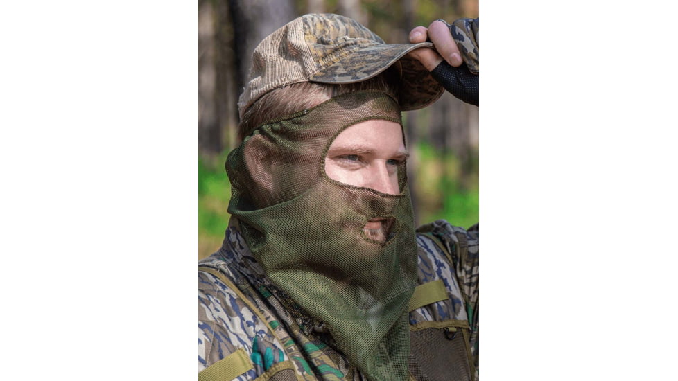 Primos Hunting Mesh 3/4 Face Mask, OD Green, One Size, PS6662