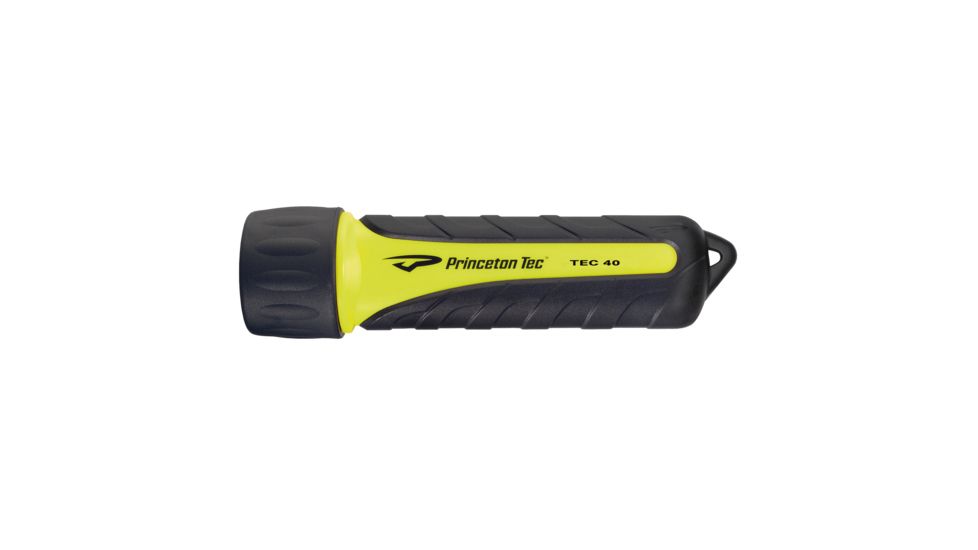 Princeton Tec Tec 40 Incandescent Handheld Halogen Diving Flashlight, Overmold Yellow, T40-OM-NY