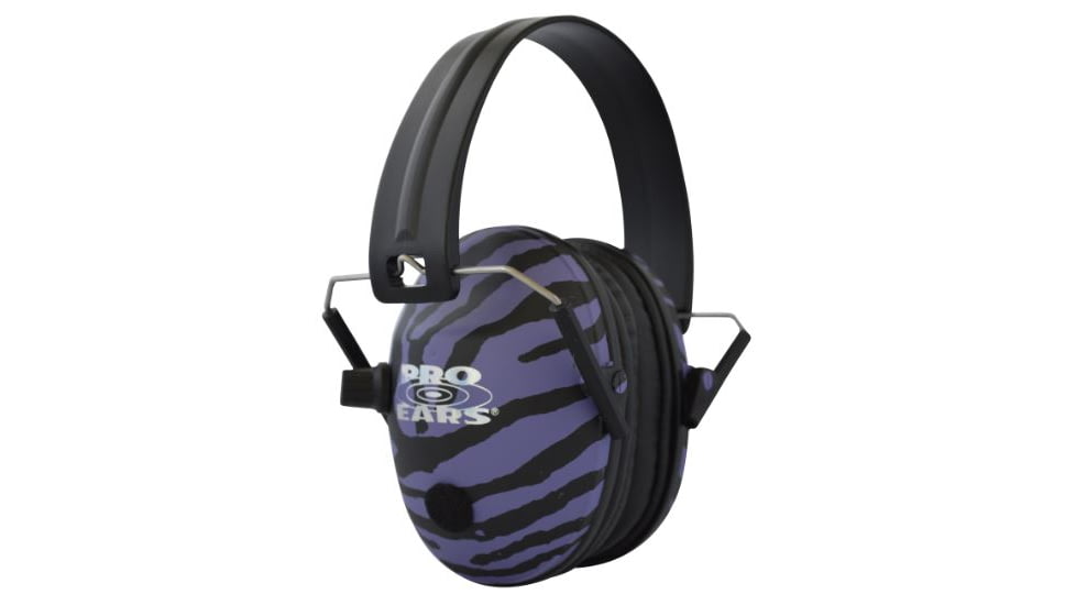 Pro-Ears Pro 200 NRR 19 Shooting Hearing Protection - Purple Zebra,Over the Head Model P200PUZ
