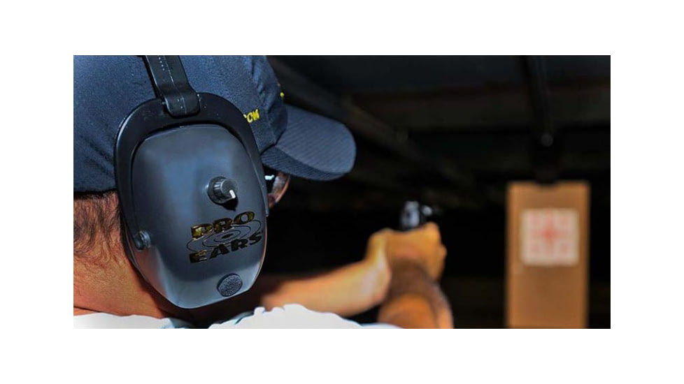 Pro Ears Pro Mag Gold Electronic Ear Muffs, 30 dB, Black, GSDPMB