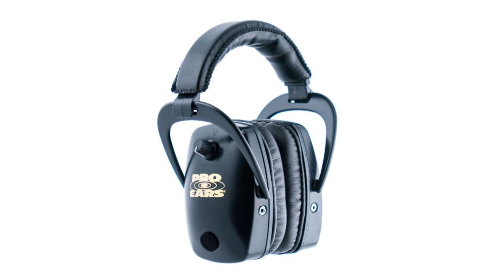 Pro-Ears Pro Slim Gold Electronic Ear Muffs, Black, GSDPSB