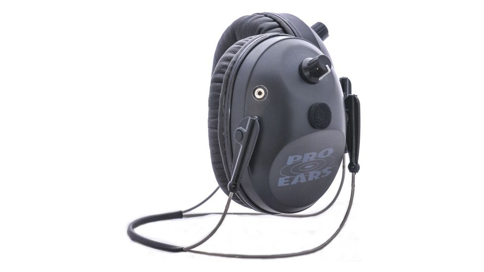 Pro Ears Pro Tac Plus Gold Low Profile NRR 26 Earmuffs, Black, Behind the Head, GS-PT300-B-BH