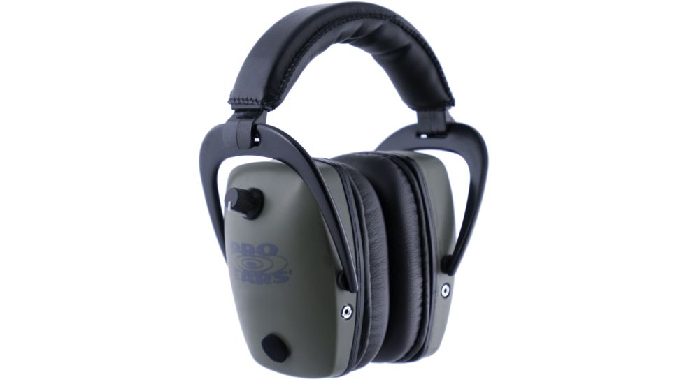 Pro Ears Pro Tac Gold Slim Medium Profile NRR 28 Headset, Green w/ Lithium Batteries