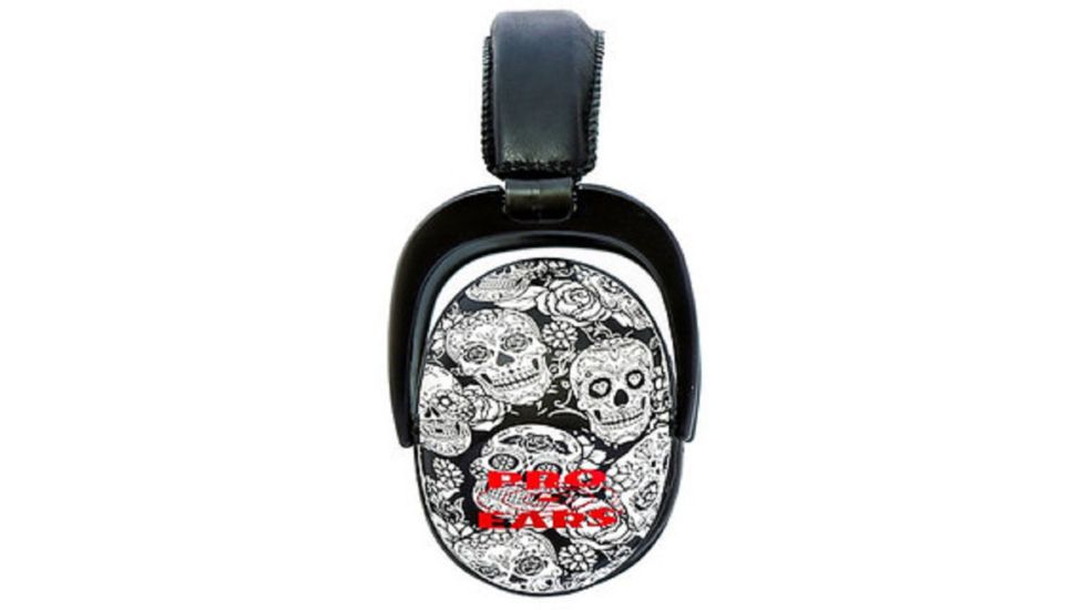 Pro Ears ReVo NPR 26 Passive Hearing Protection Earmuffs, Skulls PE-26-U-Y-006