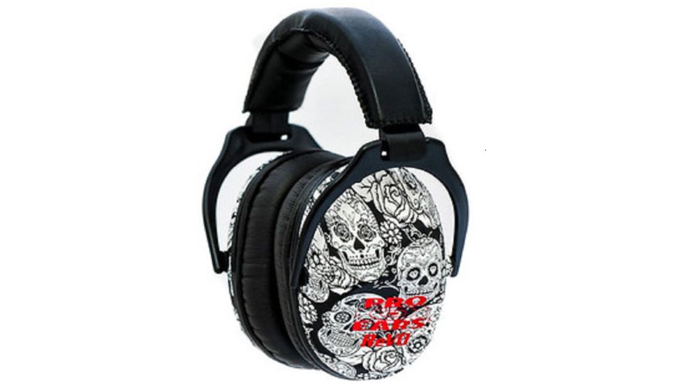 Pro Ears ReVo NPR 26 Passive Hearing Protection Earmuffs, Skulls PE-26-U-Y-006