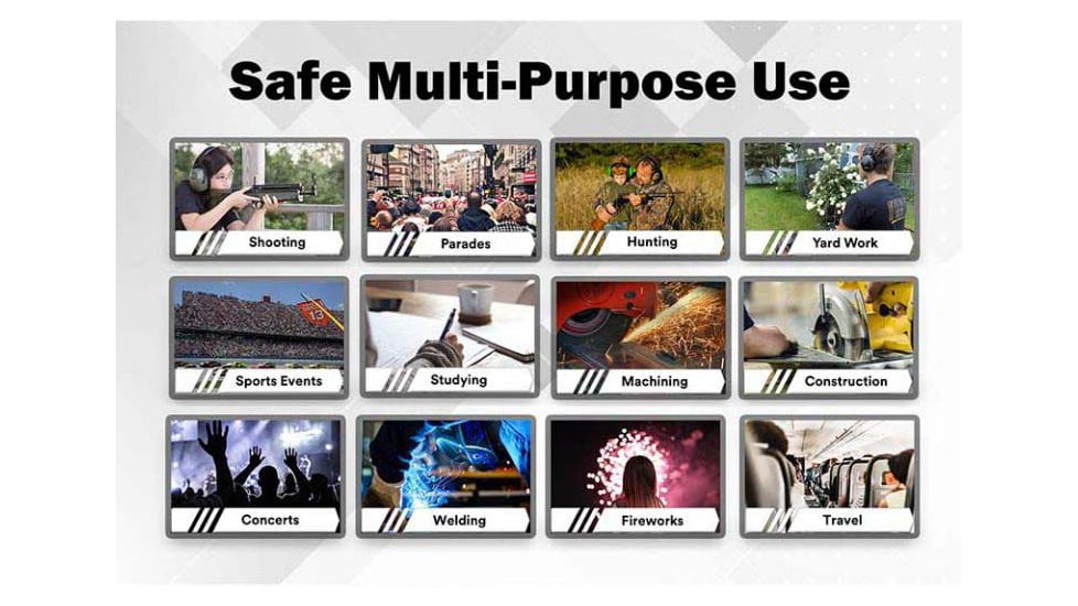 Pro Ears Stealth 28 Hearing Protection, Green, PEEBGRN