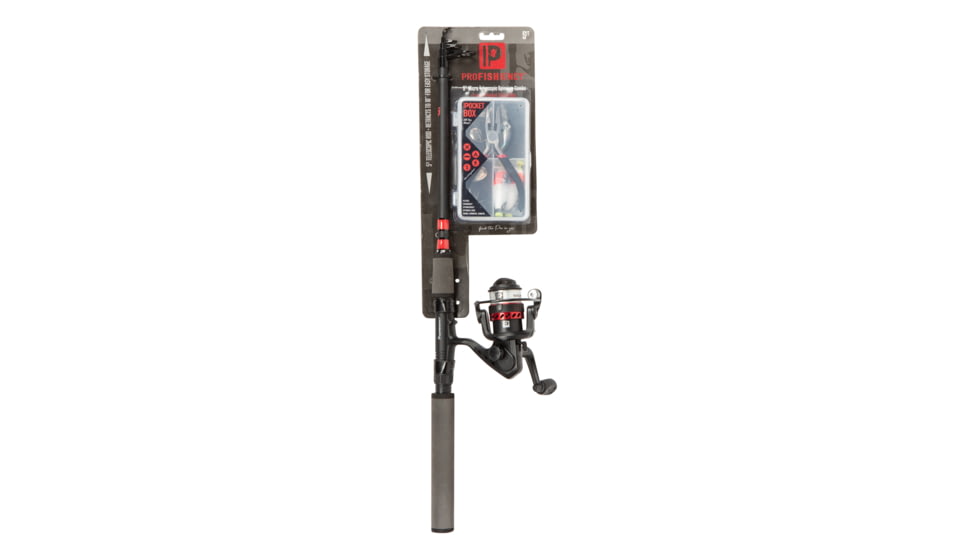 ProFISHiency 5 Micro Telescopic Spinning Combo with Pocket Tackle Box, Multicolor, PRO5SPINTELE