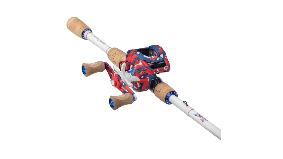 ProFISHiency Krazy Americana Baitcast Combo, 7ft, 1pc, Medium Heavy, 7.3-1, 6+1, Right Hand, AMERBC7MHFC