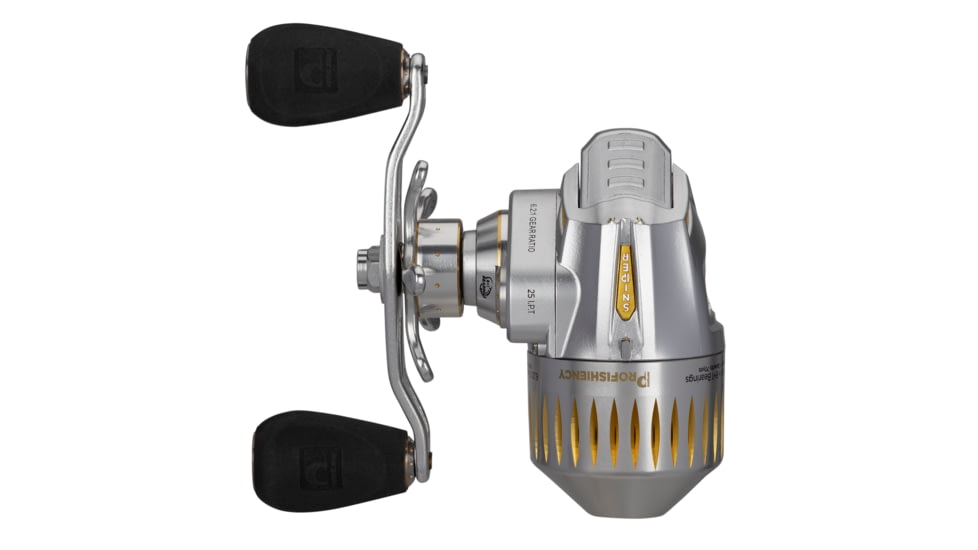 ProFISHiency Micro Sniper Spincasting Reel, 6.2:1, 8+1, Right, Silver/Gold, Clam Pack, SNIPERRMS-C