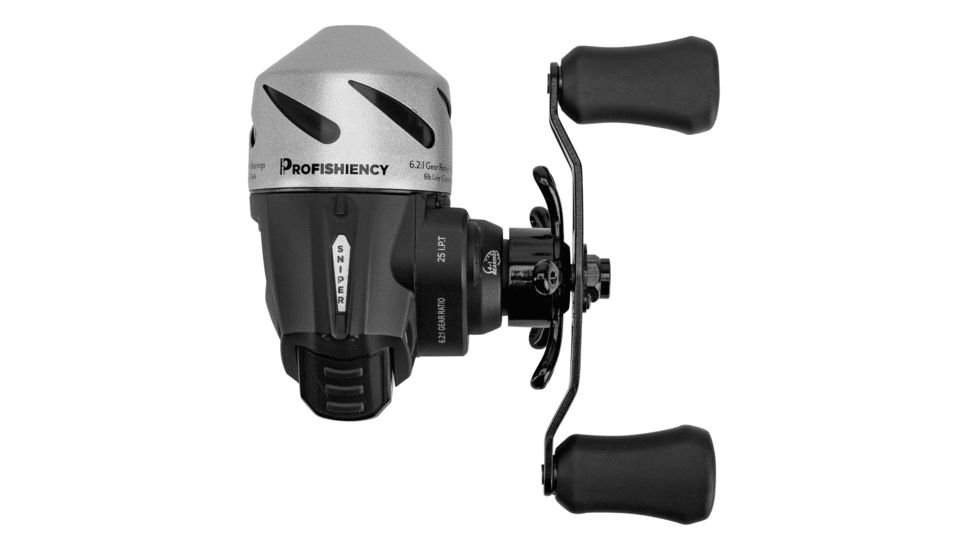ProFISHiency Sniper Economy Micro Spincast Reel, 6.2-1, 4+1, Black/Silver, SNIPEREMREEL-C