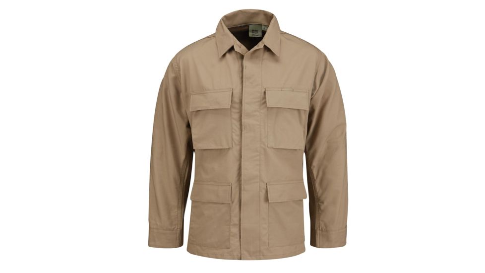 Propper BDU 4-Pocket Coat, 60/40 Cotton/Poly Twill, 3XL - Regular, Khaki