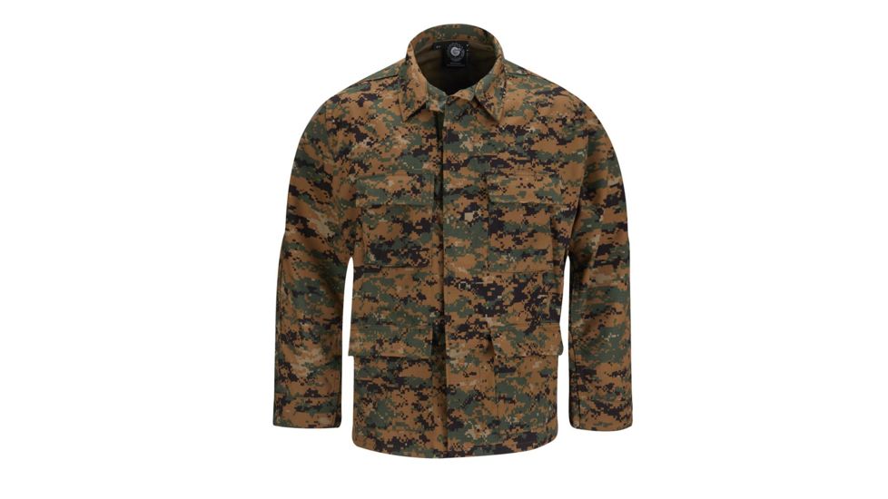 Propper Genuine Gear BDU Coat, 60/40 Cotton/Poly Ripstop - Men's, Digital Woodland, Large, Regular, F545025395L2
