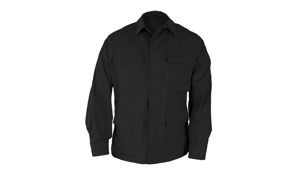 Propper Genuine Gear BDU 4-Pocket Coat, 65/35 Poly Cotton Twill, Black, Size XXLR F546414001XXL3