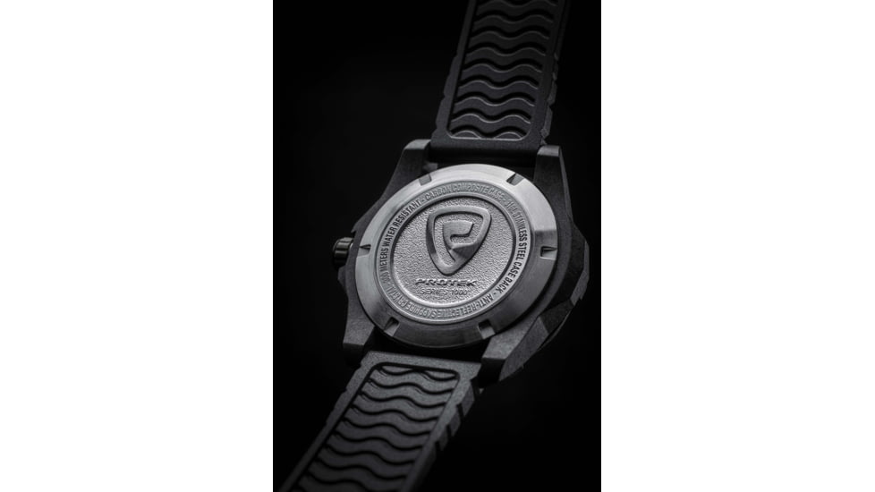 ProTek Carbon Dive Watch, Carbon Case/Black Dial/Black Strap, One Size, PT1001