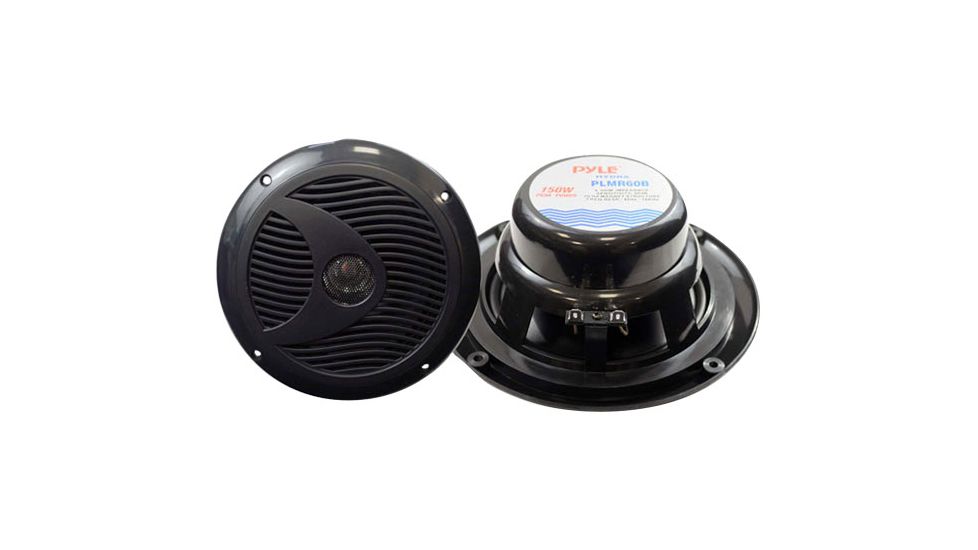 Pyle 6.5in Marine Speaker 150W Max, Black PLMR60B