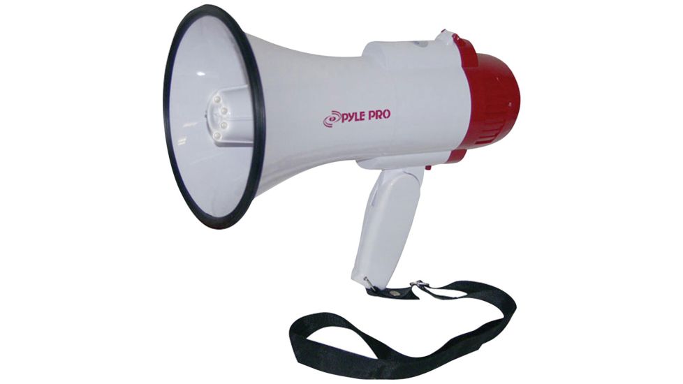 Pyle Pro Megaphone with Siren/Talk/LED Light, White PMP37LED