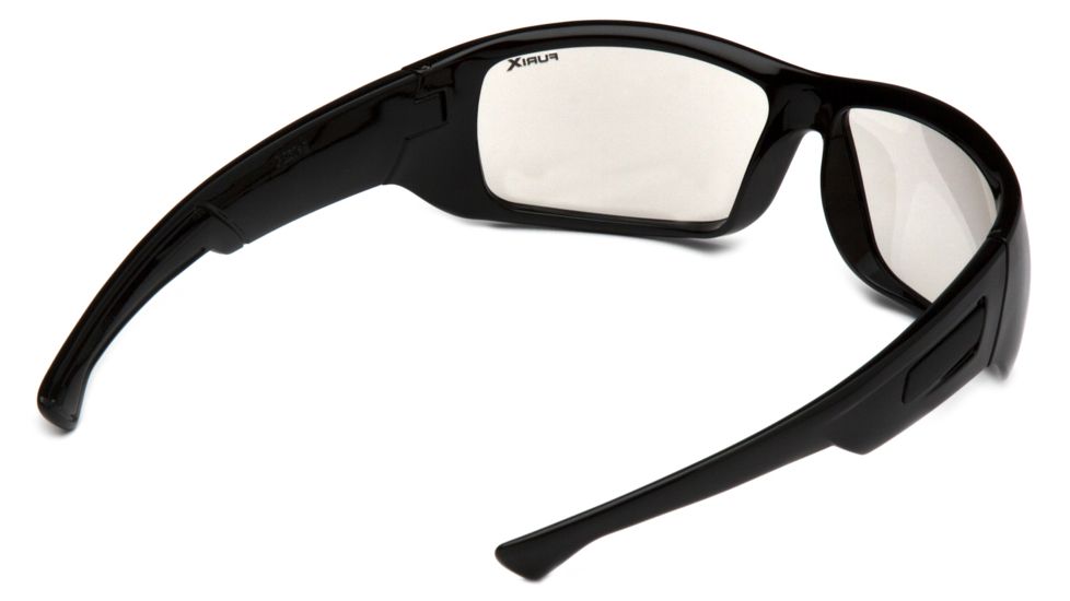 Pyramex Furix Safety Glasses, Black Frame, Indoor/Outdoor Mirror Anti-Fog Lenses, SB8580DT