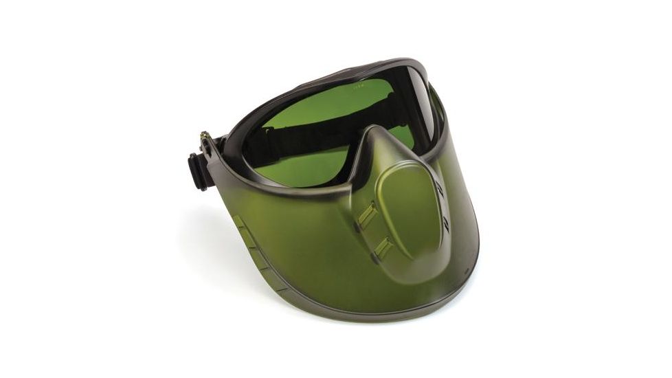 Pyramex Capstone goggle with shield IR3 Lens and Green Tinted Faceshield Attachment GG504TSHIELDIR3