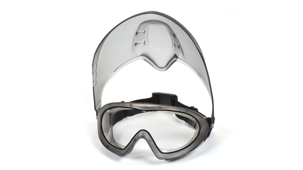 Capstone Goggles w/Clear Shield, Clear Anti-Fog Dual Lens