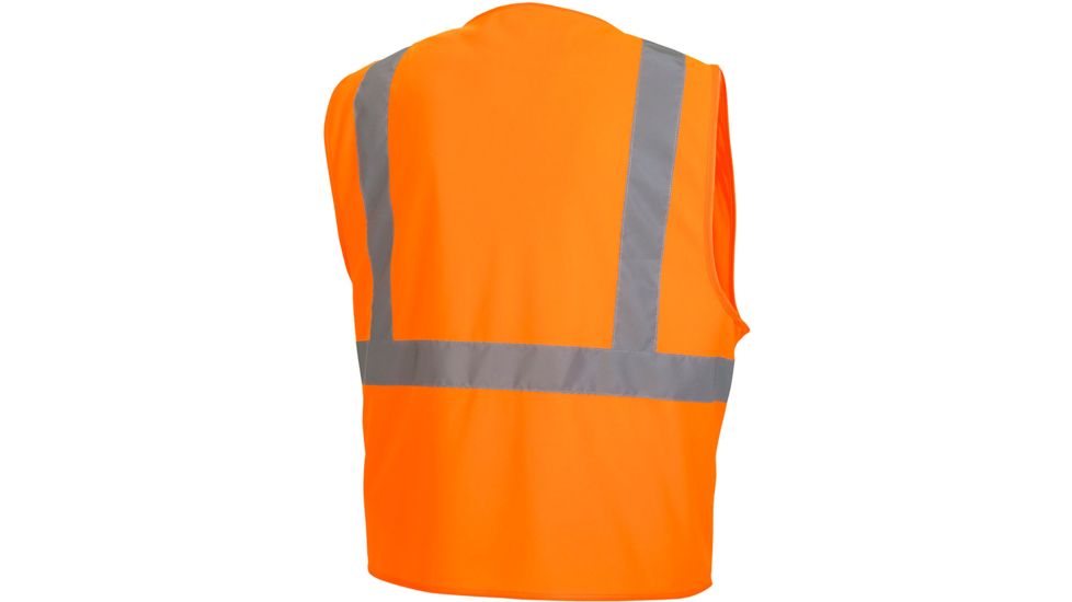 Pyramex Class 2 Solid Hi-Vis Safety Vest, Orange, Large, RVHL2920L