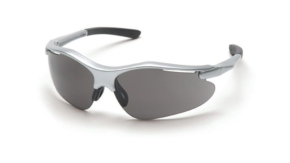 Pyramex Fortress Safety Glasses - Gray Lens, Silver Frame SS3720D