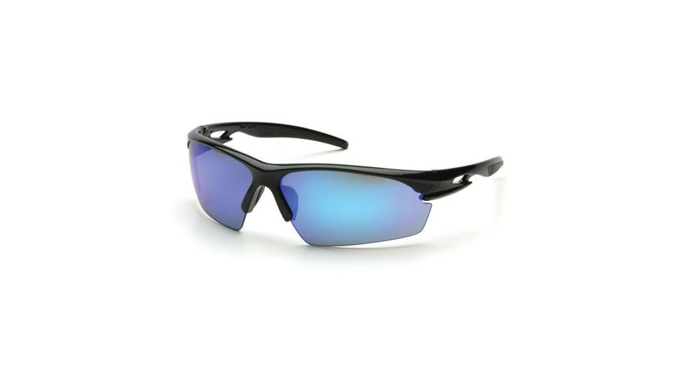 Pyramex Ionix Black Frame Ice Blue Mirror, Box SB8165D