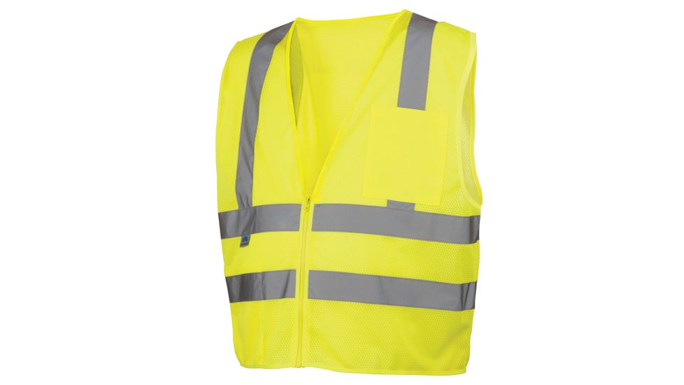 Lumen X Vest, 2 Stripes, Hi-Vis Lime, Large