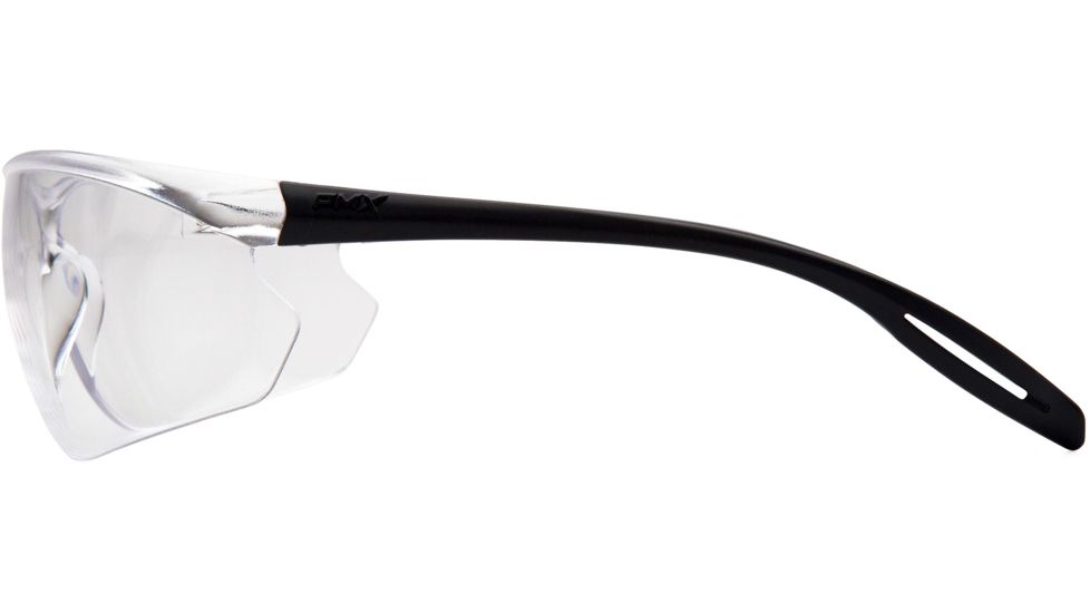 Pyramex Neshoba Safety Glasses w/Clear Anti-Fog Lens, Black, S9710ST