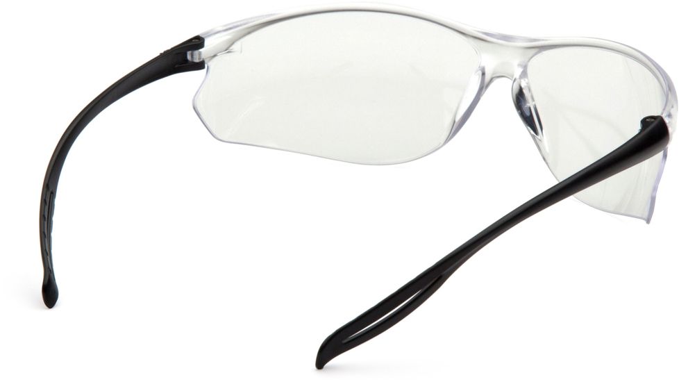 Pyramex Neshoba Safety Glasses w/Clear Anti-Fog Lens, Black, S9710ST