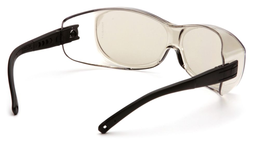 Pyramex OTS Safety Glasses - Indoor/Outdoor Mirror Lens, Black Frame S3580SJ