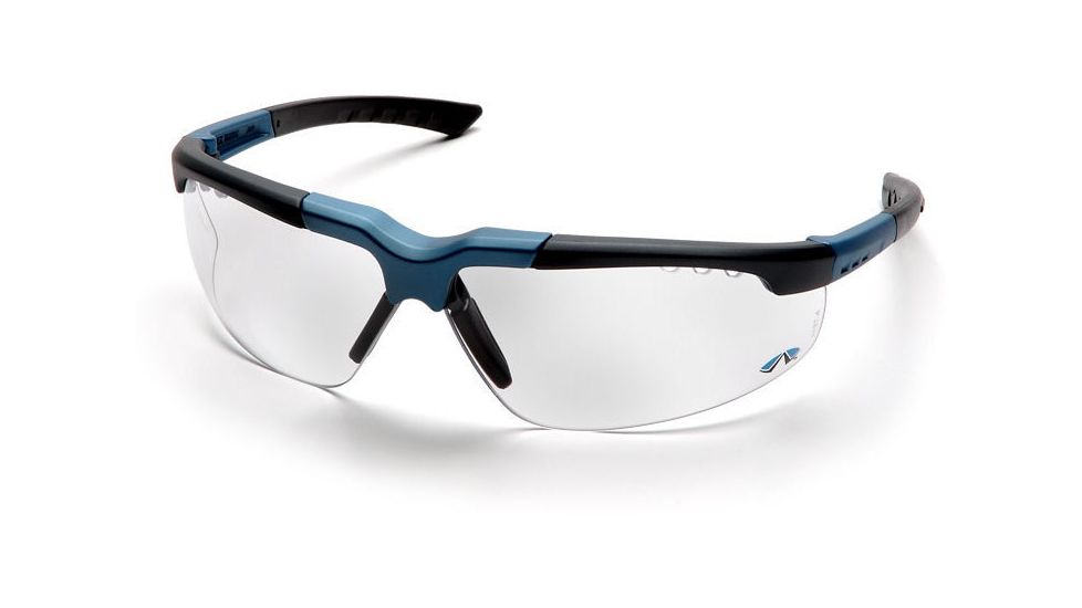 Pyramex Reatta Safety Glasses - Clear Lens, Blue-Charcoal Frame SNC4810D