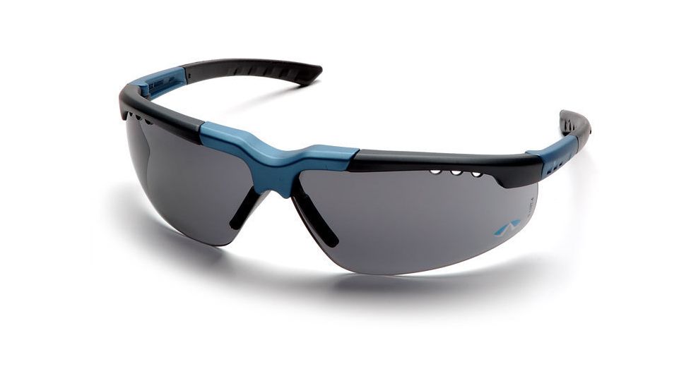 Pyramex Reatta Safety Glasses - Gray Lens, Blue-Charcoal Frame SNC4820D