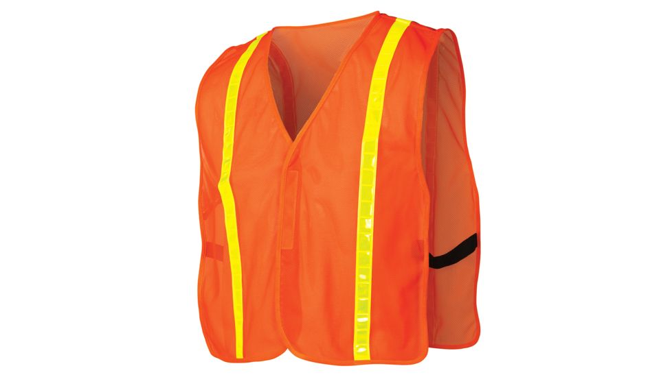 Pyramex Retail Universal Fit Safety Vest, Hi-Vis Orange PYRV120