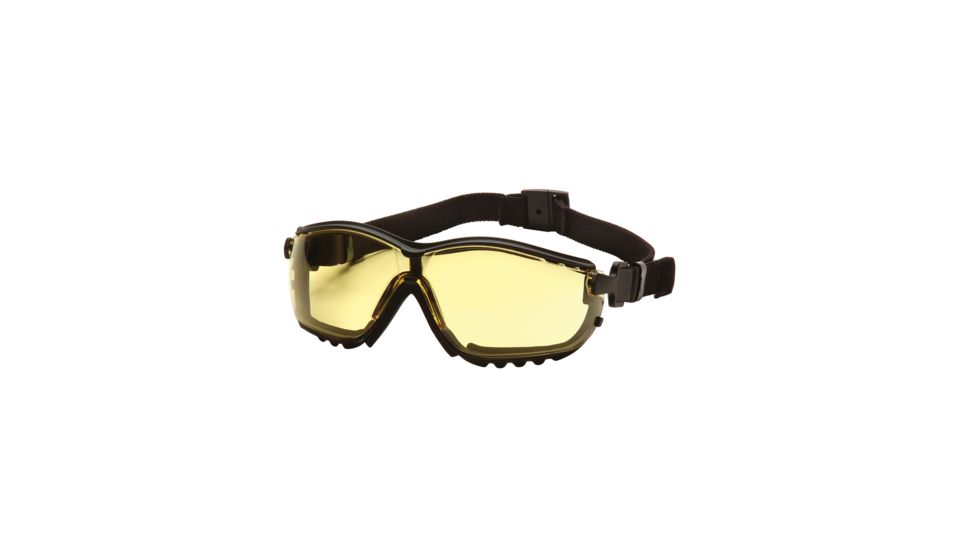 Pyramex V2G Safety Eyewear - Amber Anti-Fog Lens, Black Frame GB1830ST