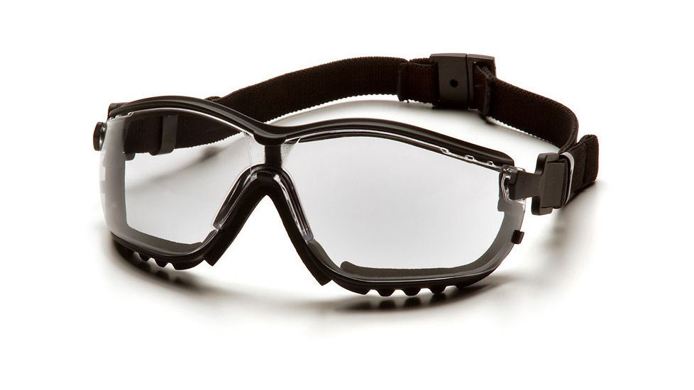 Pyramex V2G Safety Glasses - Clear Anti-Fog Lens, Black Frame GB1810ST
