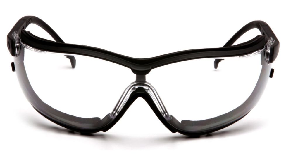 Pyramex V2G Safety Glasses - Clear Anti-Fog Lens, Black Frame GB1810ST