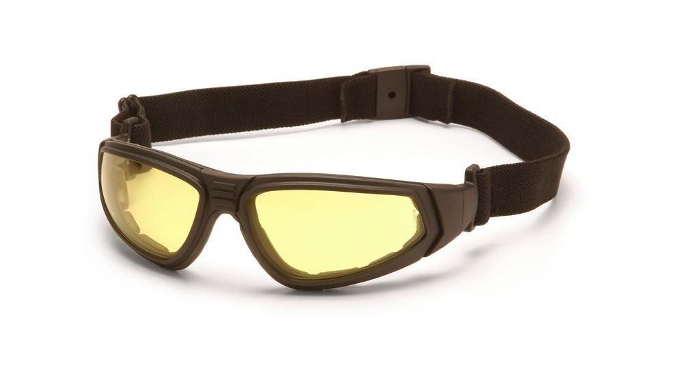 Pyramex XSG Safety Glasses - Amber Anti-Fog Lens, Black Frame GB4030ST