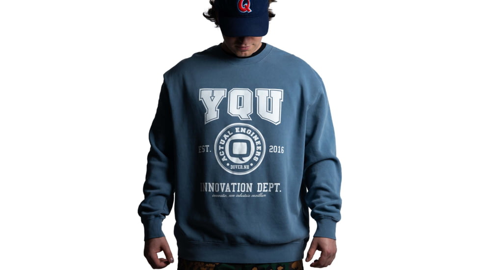 Q YQU Swag Crewneck Sweatshirt, State Blue, Large, SWAG-SWTSHRT-CRWNCK-YQU-L