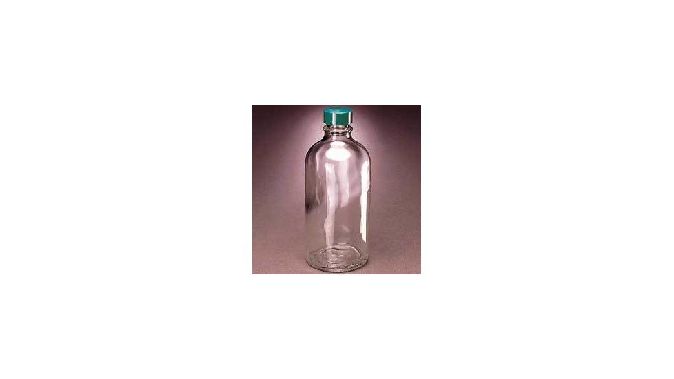 Qorpak Boston Round Bottles, Narrow Mouth, Qorpak 7709A With Tinfoil-Lined Black Phenolic Cap