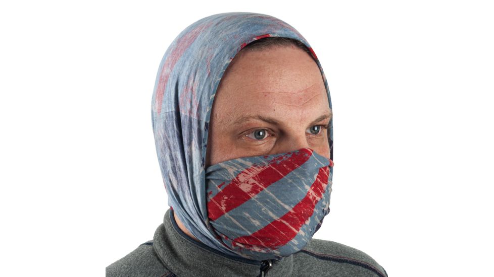 Quagga Multifunctional Headgear/ Balaclava, Red/White/Blue, One Size, P21700 RWB, EDEMO1
