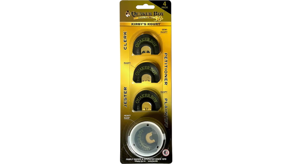 Quaker Boy Kirby's Kourt Diaphragm Calls 50th Anniversary, 4 Pk, 1410481