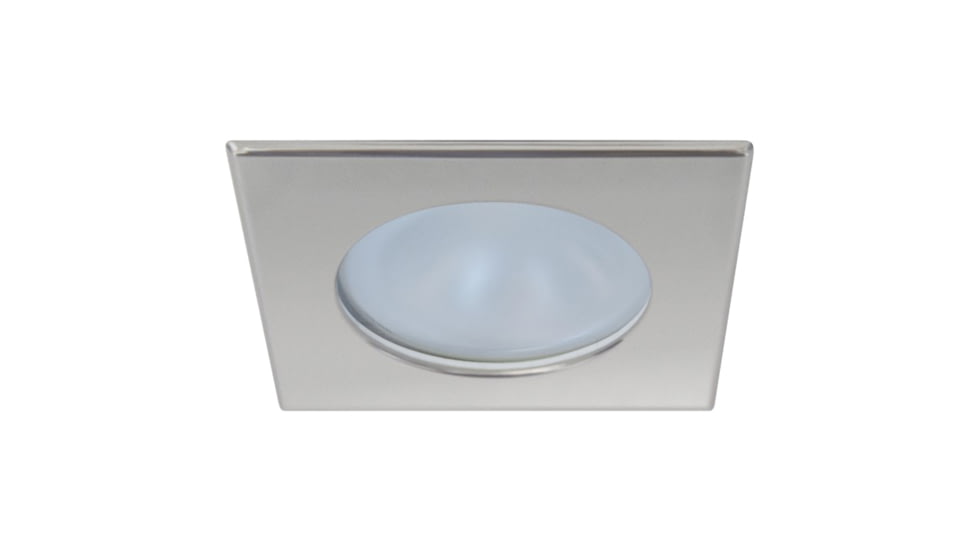 Quick Blake XP Downlight 4W LED Round Screw Mounted Light w/ Square Satin Bezel, IP66, Warm White, FAMP3022S02CA00