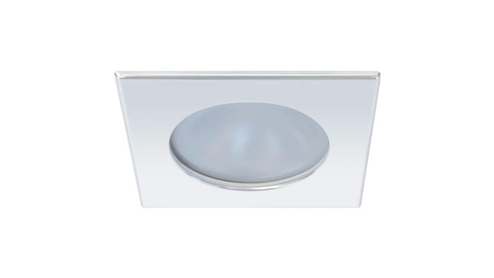 Quick Blake XP Downlight 4W LED Round Light w/ Square Stainless Bezel, IP66, Spring Mounted, Warm White, FAMP3012X02CA00
