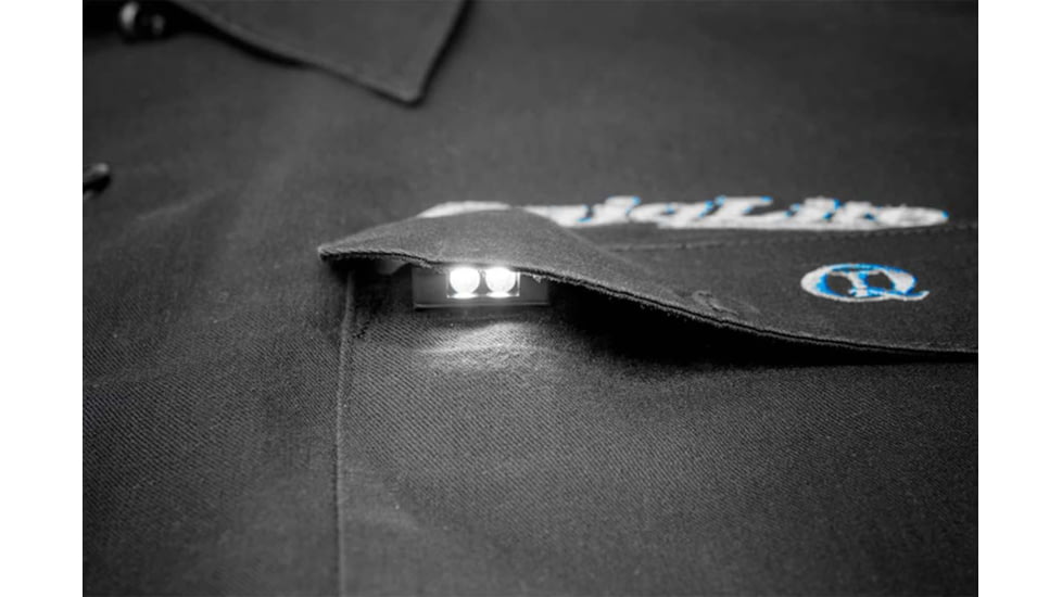 Quiqlite Pro Hands Free Pocket Concealable LED Flashlight, 10 - 20 Lumens, Blue/White, Q-PROBW