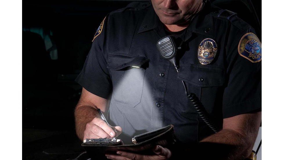 Quiqlite Pro Hands Free Pocket Concealable Flashlight 10 - 20 Lumens, Blue/white - Q-PROBW