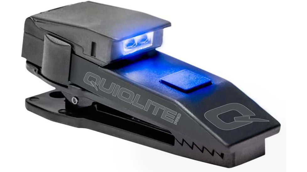 Quiqlite Pro Hands Free Pocket Concealable Flashlight 10 - 20 Lumens, Blue/white - Q-PROBW